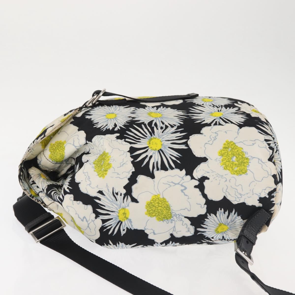 PRADA Backpack Nylon Black Silver Auth am9106