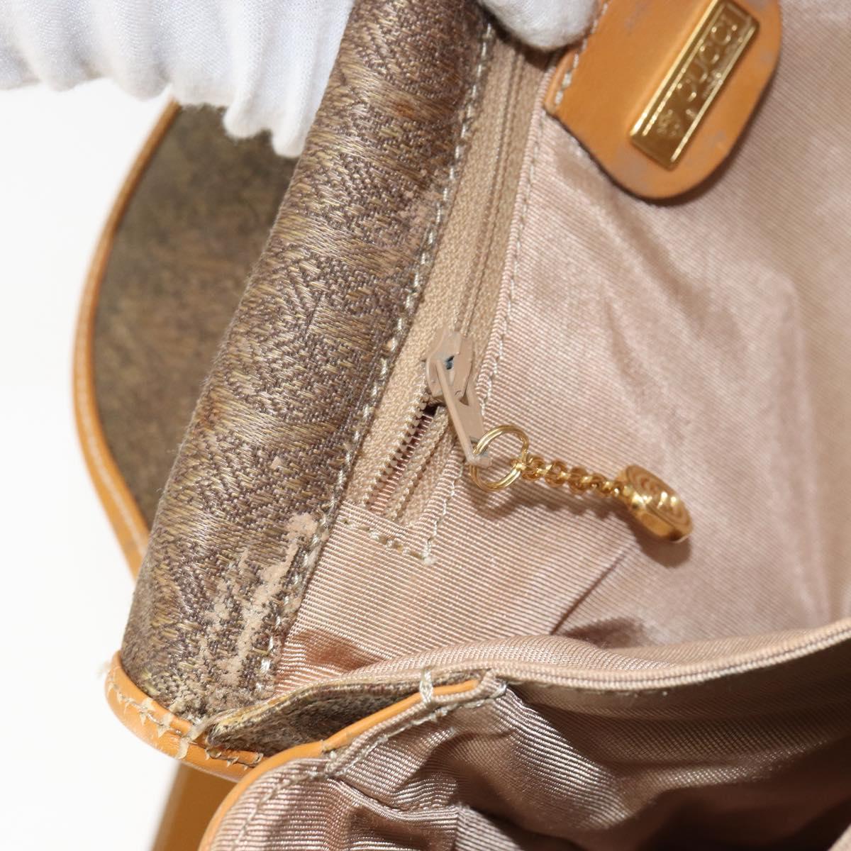 GUCCI Shoulder Bag Leather Beige Gold 001 14 0712 Auth am9113