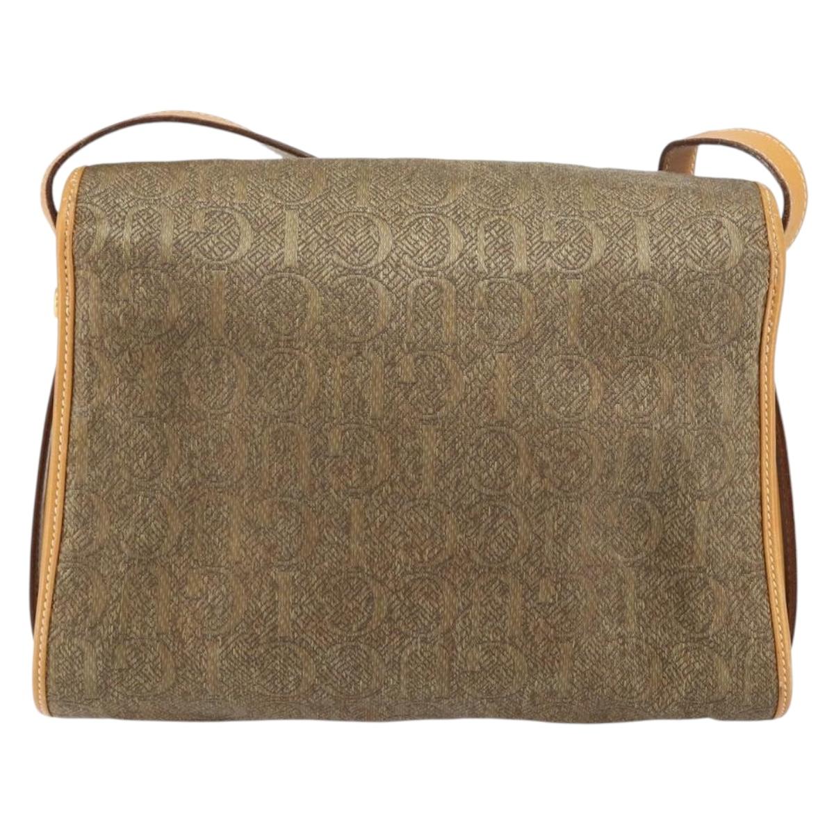 GUCCI Shoulder Bag Leather Beige Gold 001 14 0712 Auth am9113