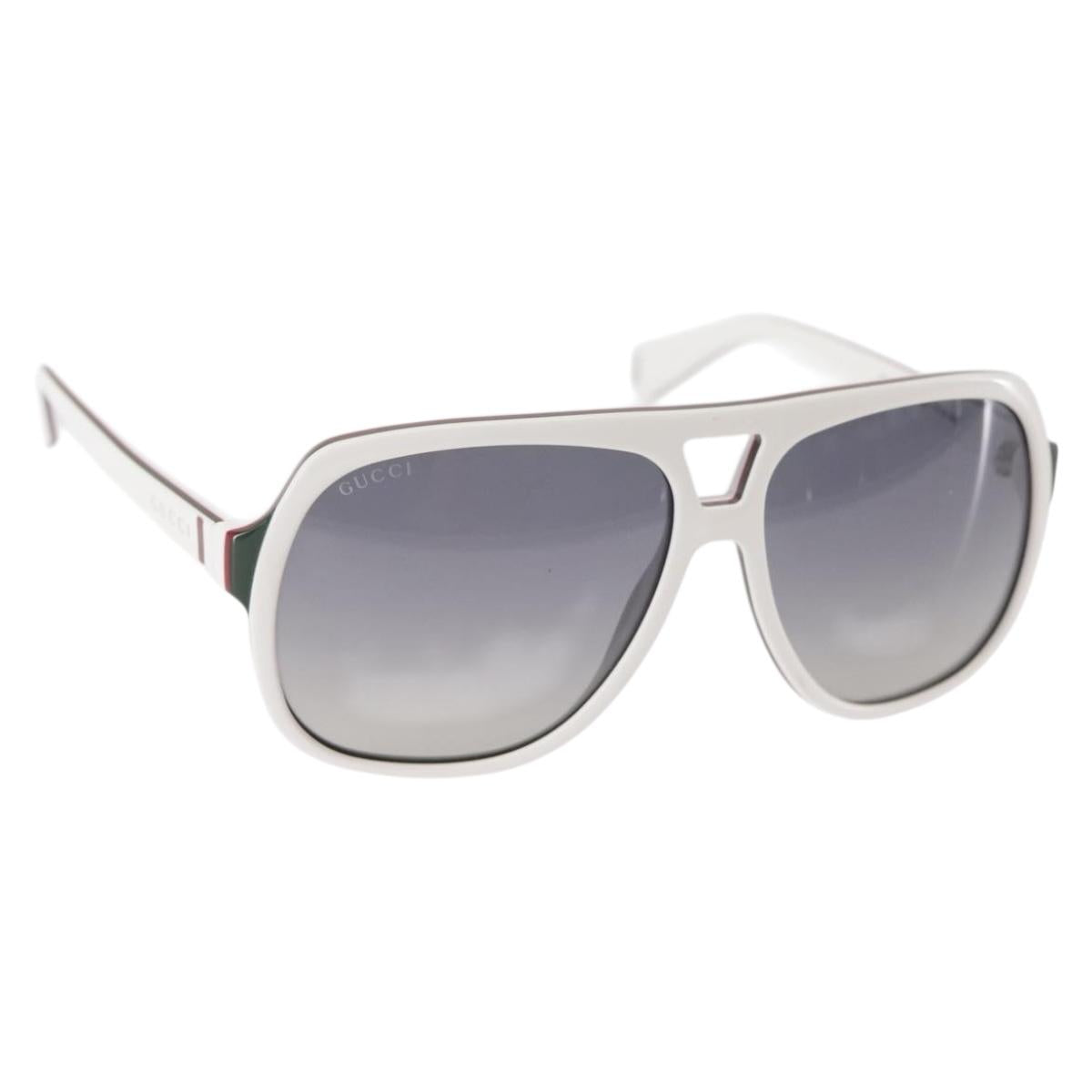 GUCCI Sunglasses plastic White Auth am9119