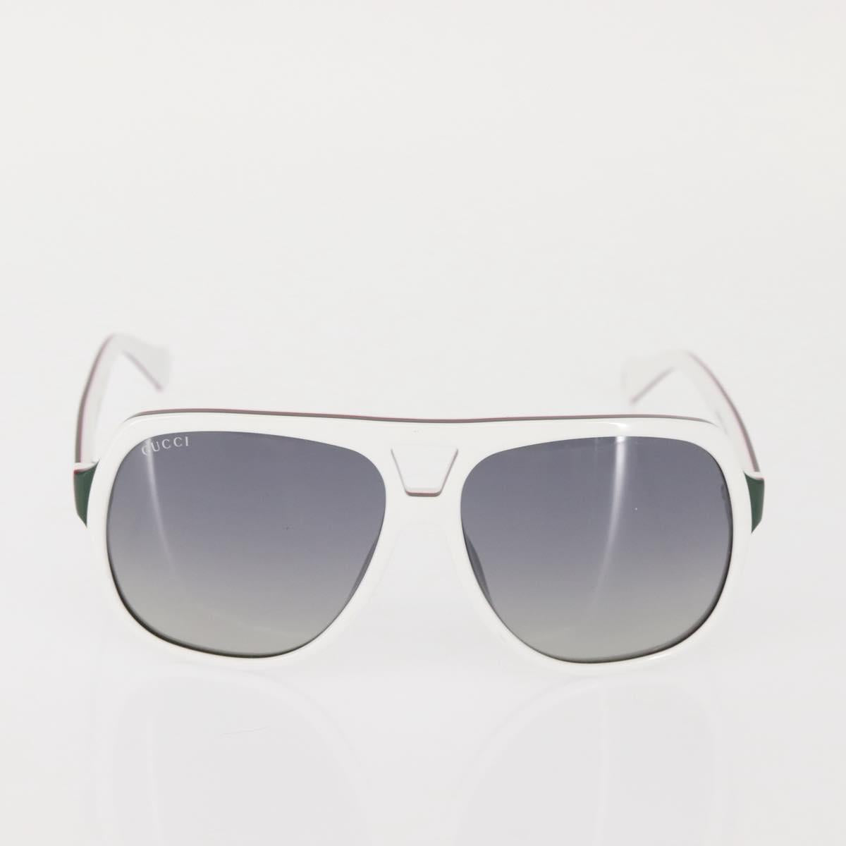 GUCCI Sunglasses plastic White Auth am9119