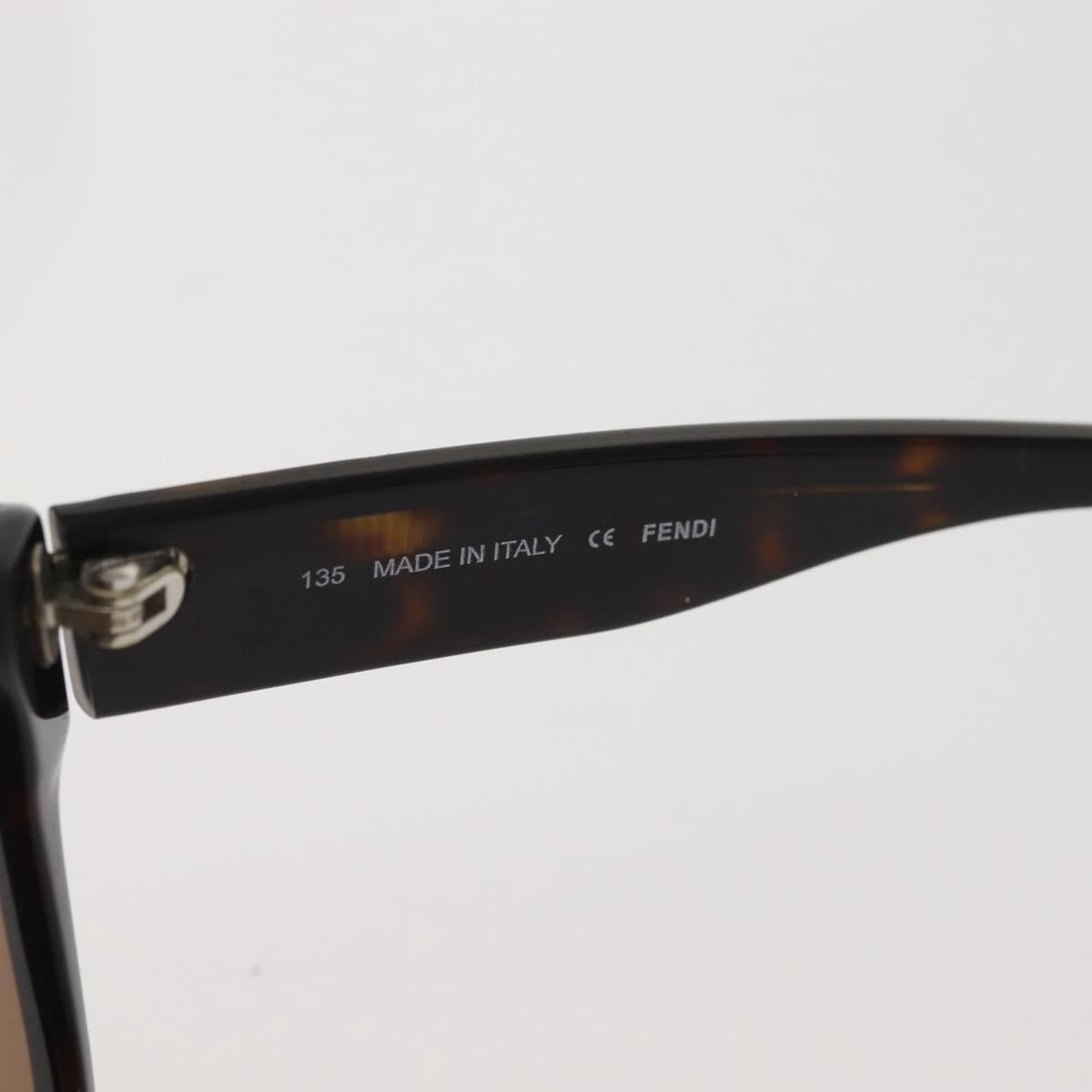 FENDI Sunglasses plastic Brown Auth am9120