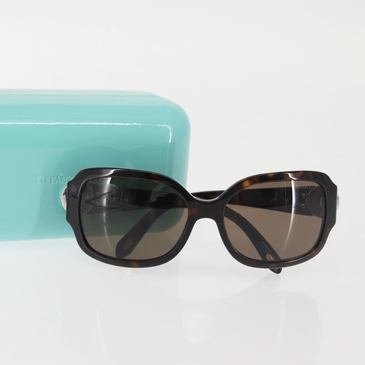 TIFFANY&Co. Sunglasses plastic Brown Auth am9126
