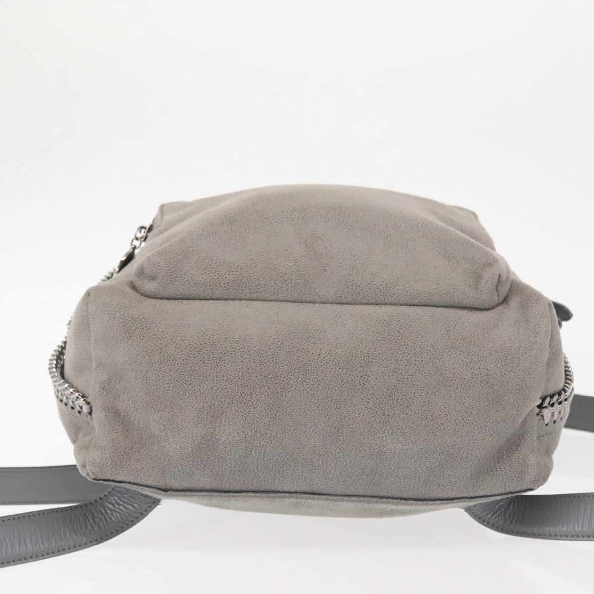 Stella MacCartney Falabella Chain Backpack Suede Gray Silver 410905 Auth am9133