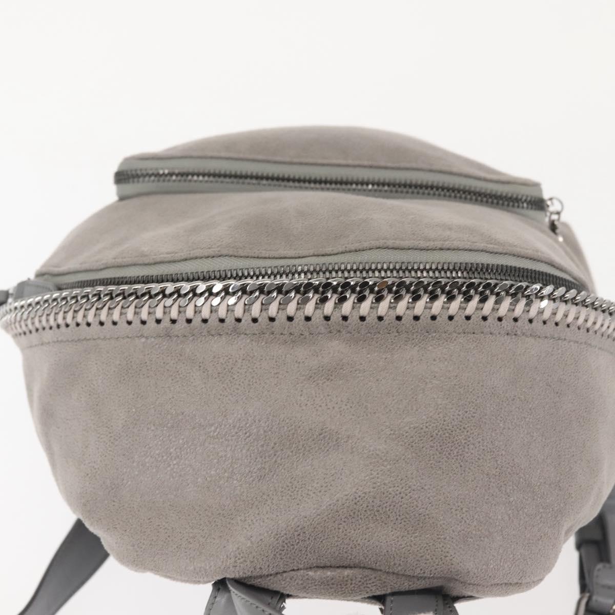 Stella MacCartney Falabella Chain Backpack Suede Gray Silver 410905 Auth am9133