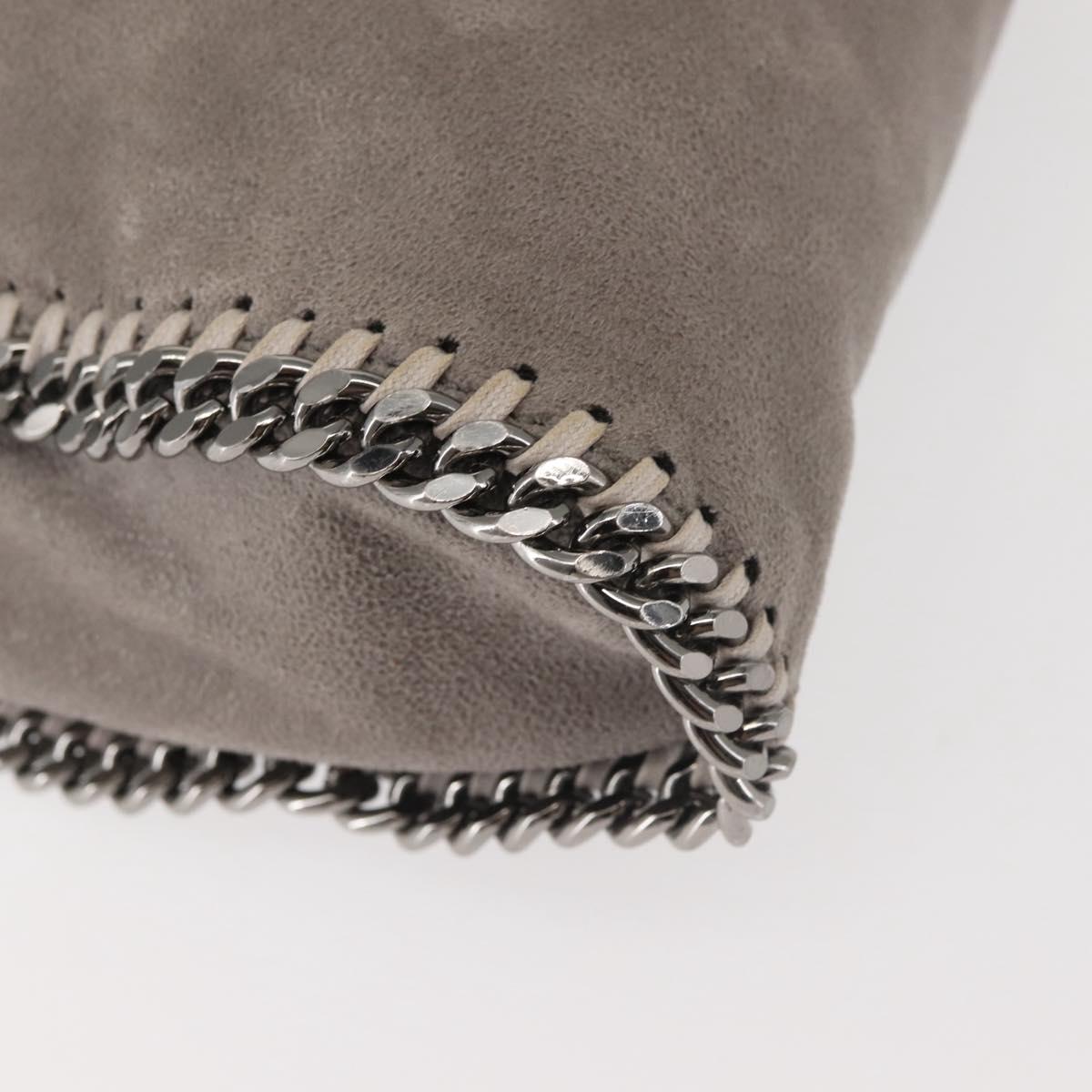 Stella MacCartney Chain Falabella Bag Suede Gray Silver 371223 Auth am9134