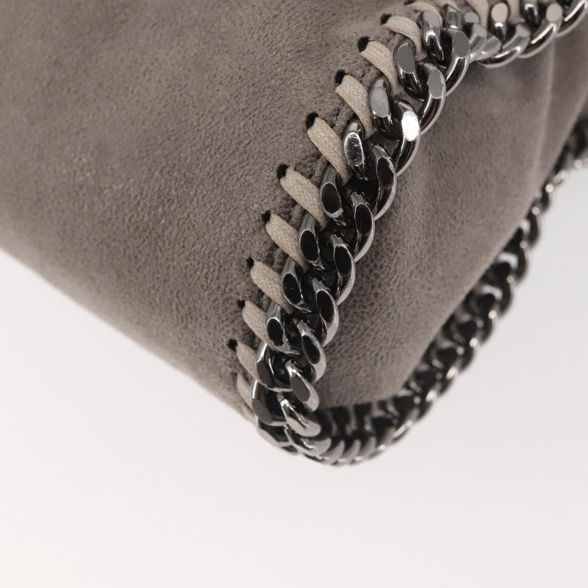 Stella MacCartney Chain Falabella Bag Suede Gray Silver 371223 Auth am9134