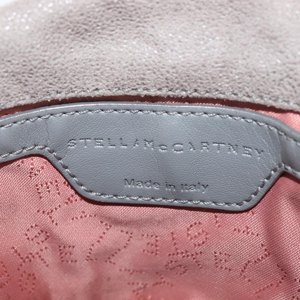 Stella MacCartney Chain Falabella Bag Suede Gray Silver 371223 Auth am9134