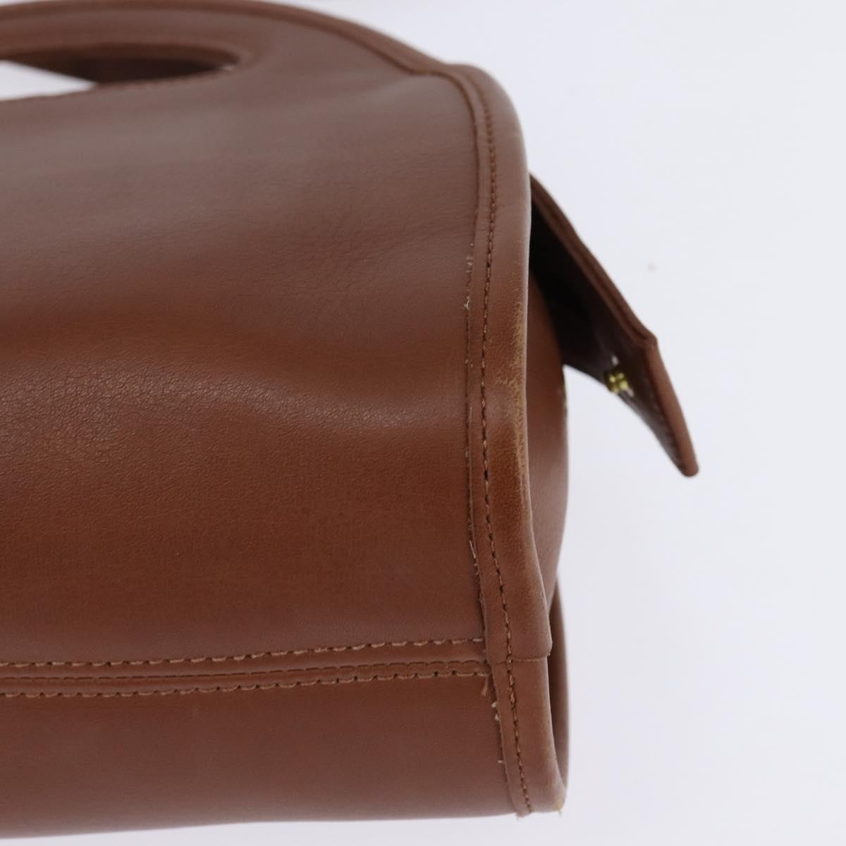 Coach Hand Bag Leather 2way Brown Auth am9143