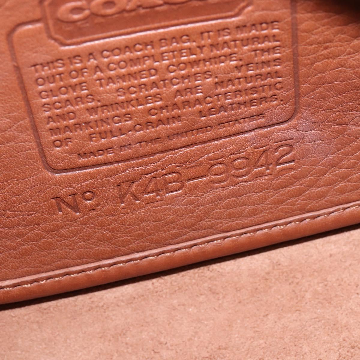 Coach Hand Bag Leather 2way Brown Auth am9143