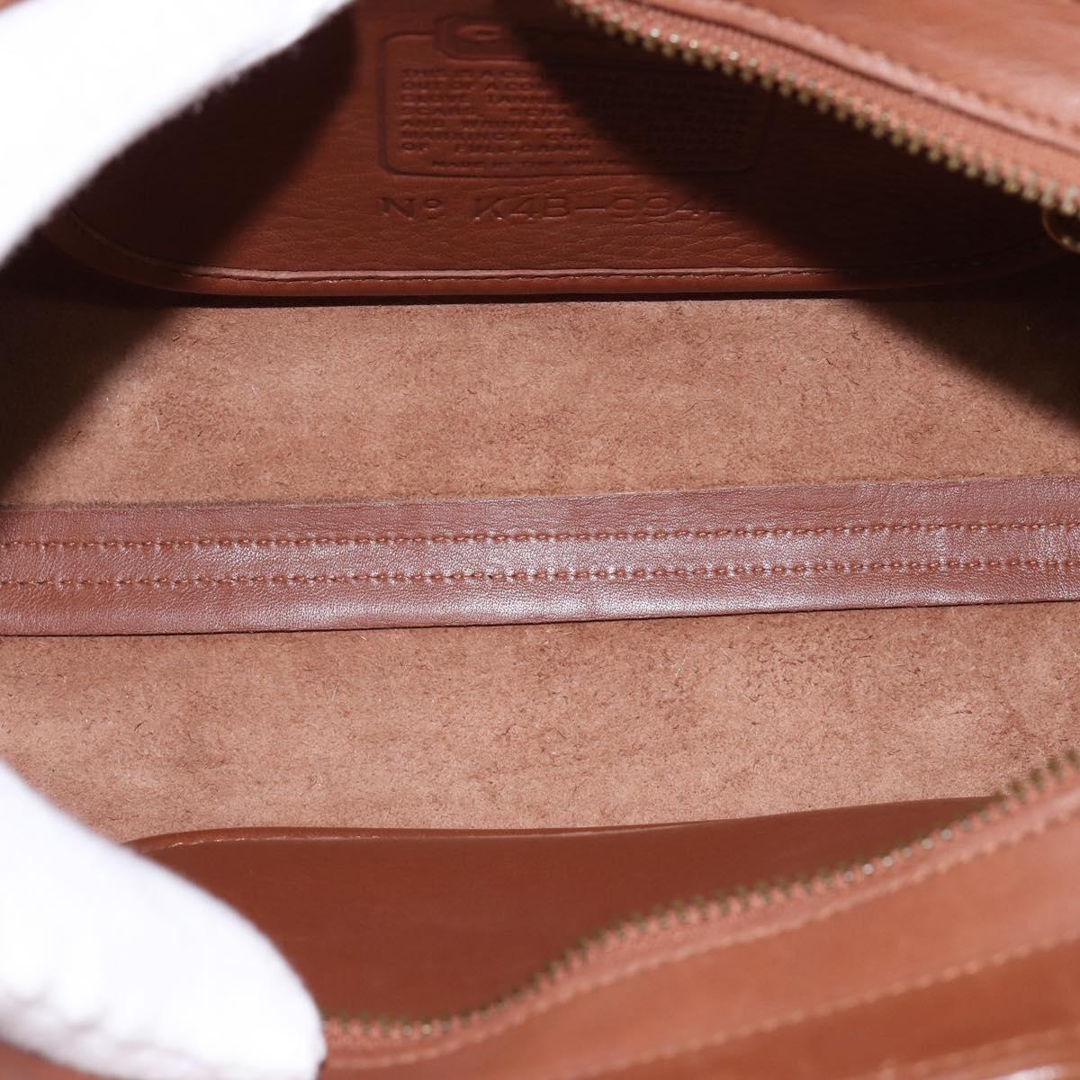 Coach Hand Bag Leather 2way Brown Auth am9143