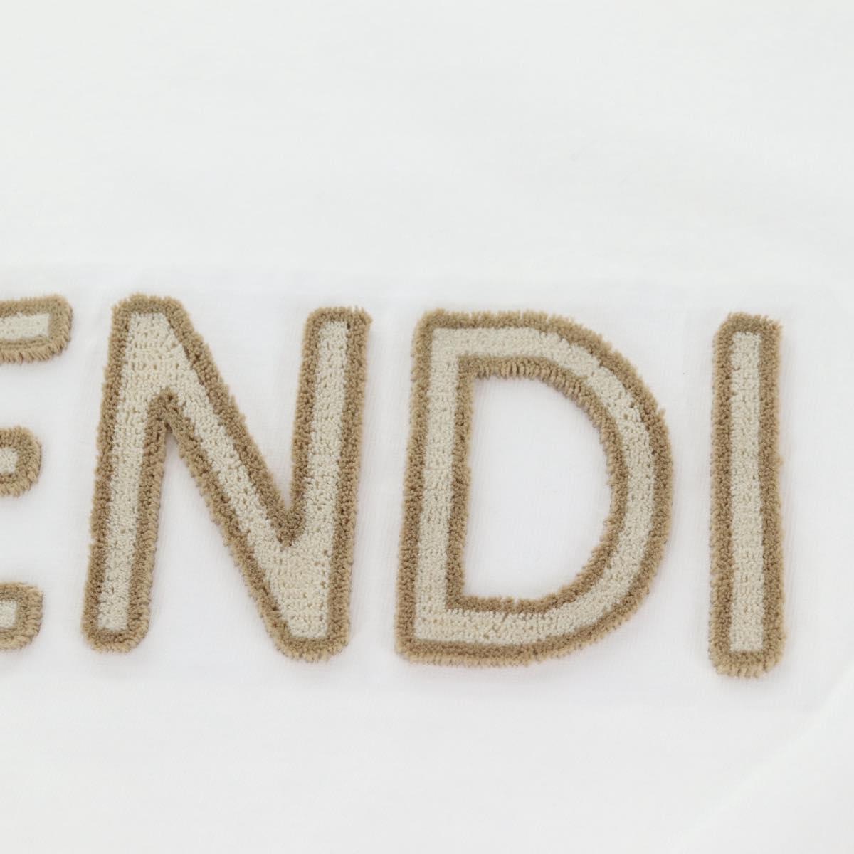 FENDI Short Sleeve Shirt Cotton White Auth am9149M