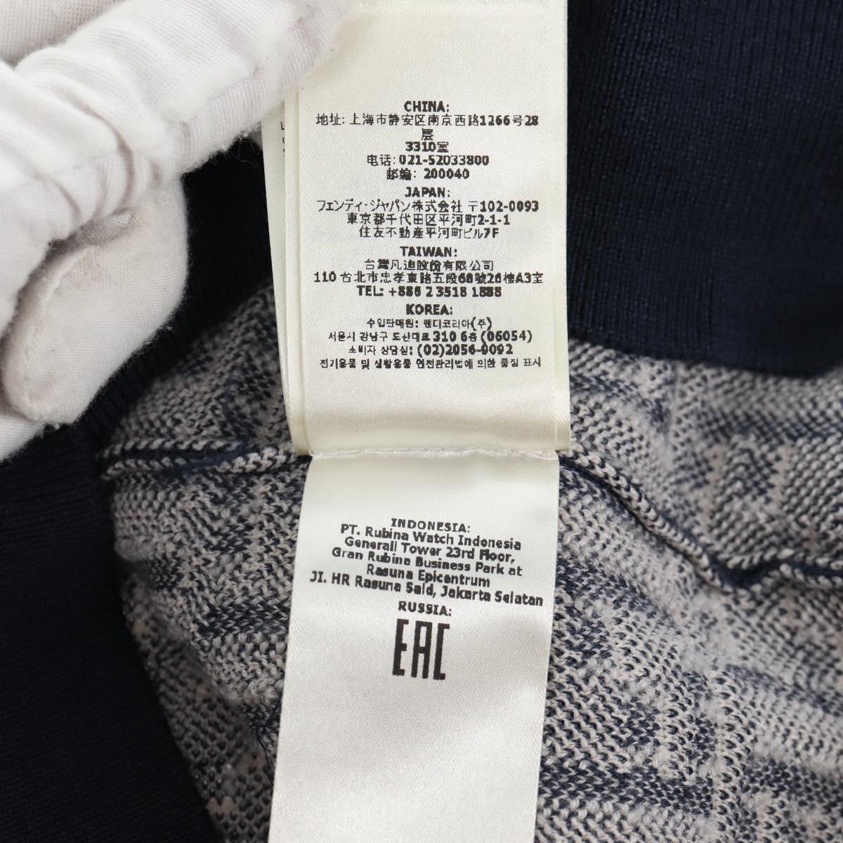 FENDI Polo Shirt Wool Navy Auth am9150M