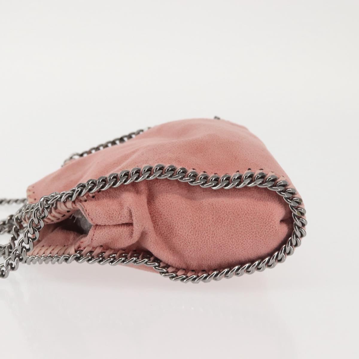Stella MacCartney Chain Farabella Mini Bag Suede 2way Pink 391698 Auth am9156