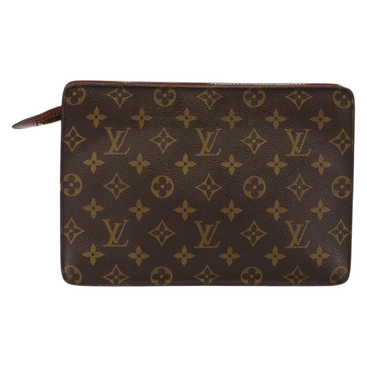 LOUIS VUITTON Monogram Pochette Homme Clutch Bag M51795 LV Auth am9165