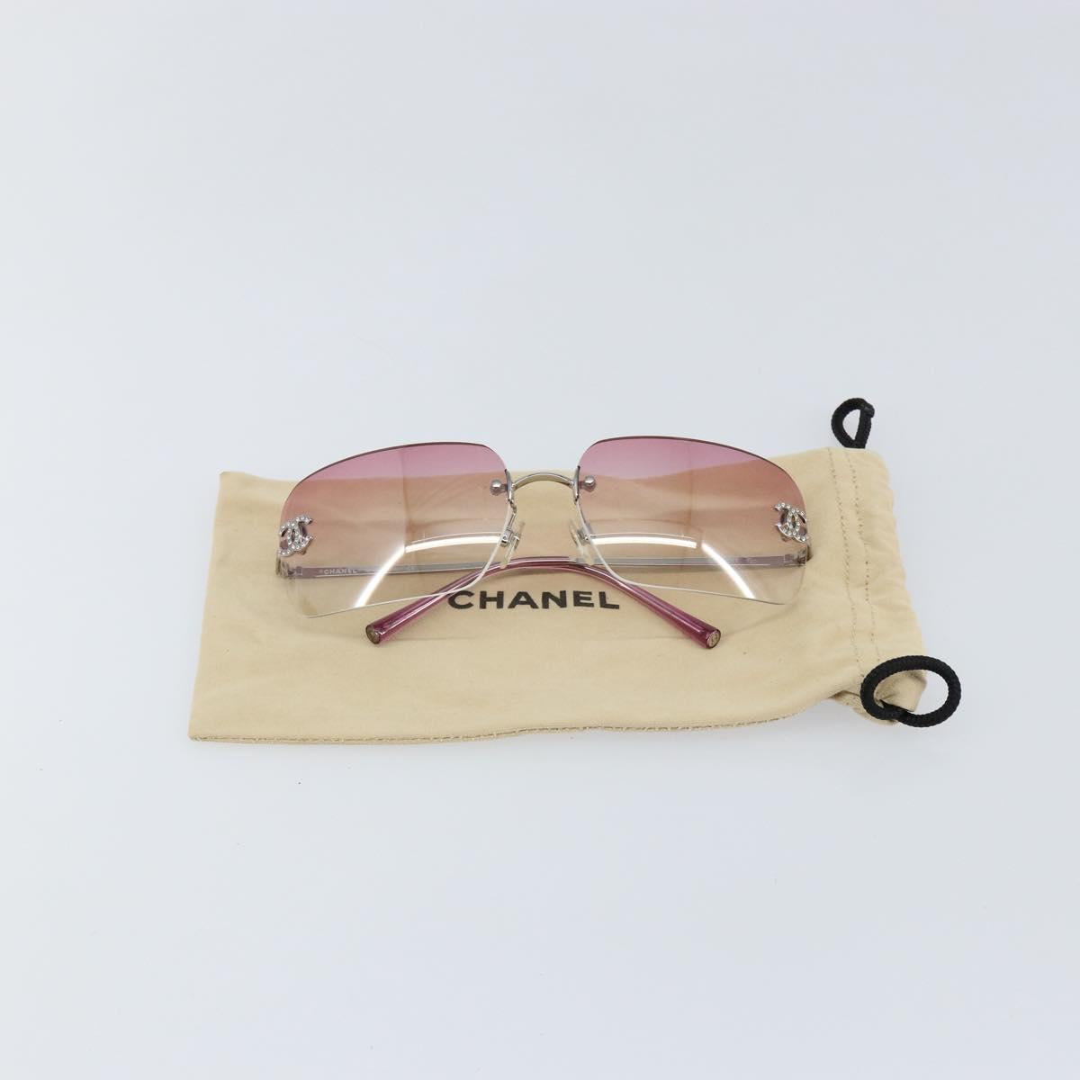 CHANEL Sunglasses plastic Pink CC Auth am9166V