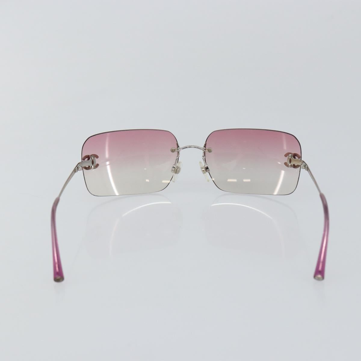 CHANEL Sunglasses plastic Pink CC Auth am9166V