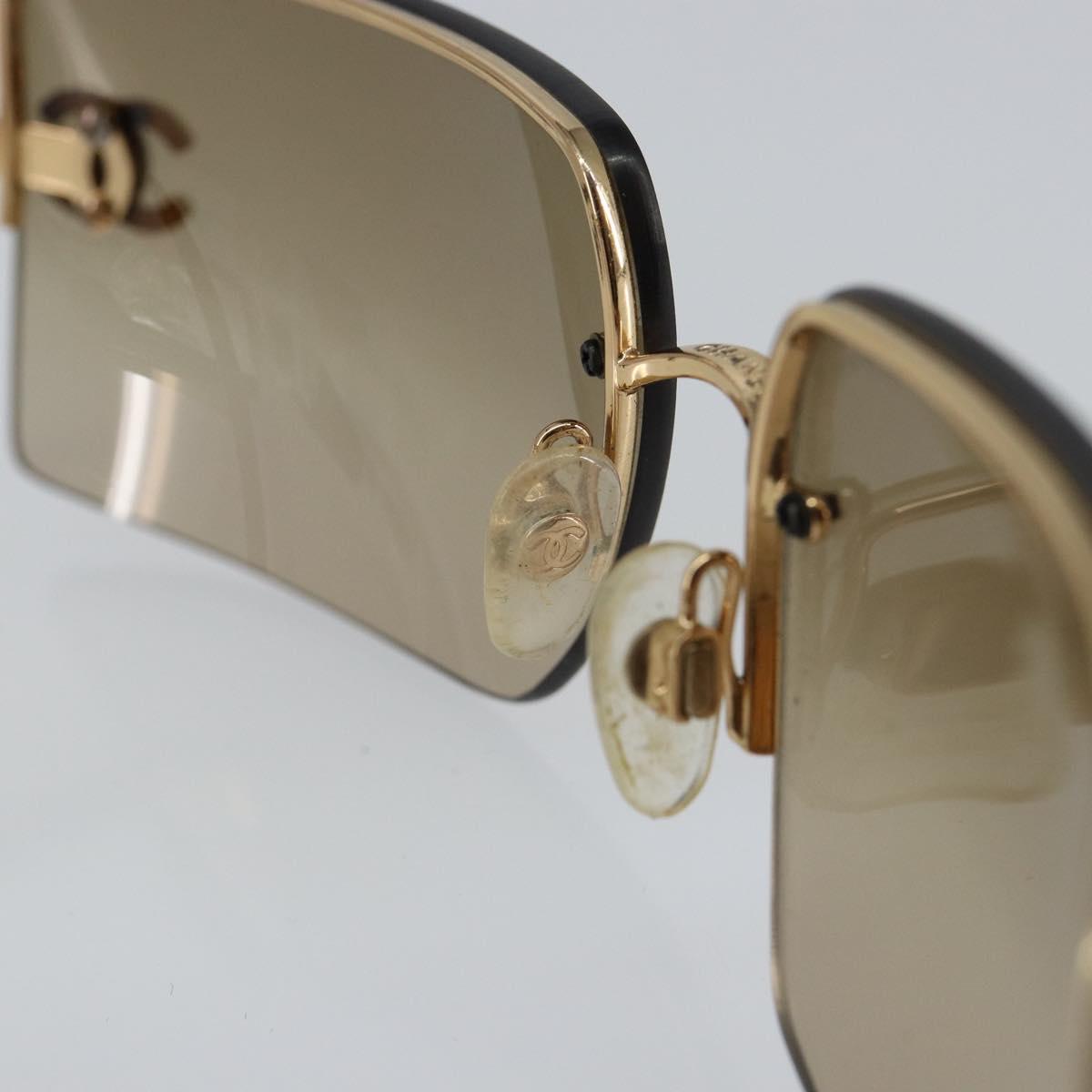 CHANEL Sunglasses plastic Brown CC Auth am9167