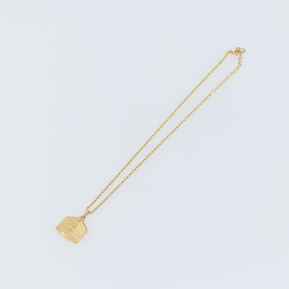 Christian Dior Necklace metal Gold Auth am9174