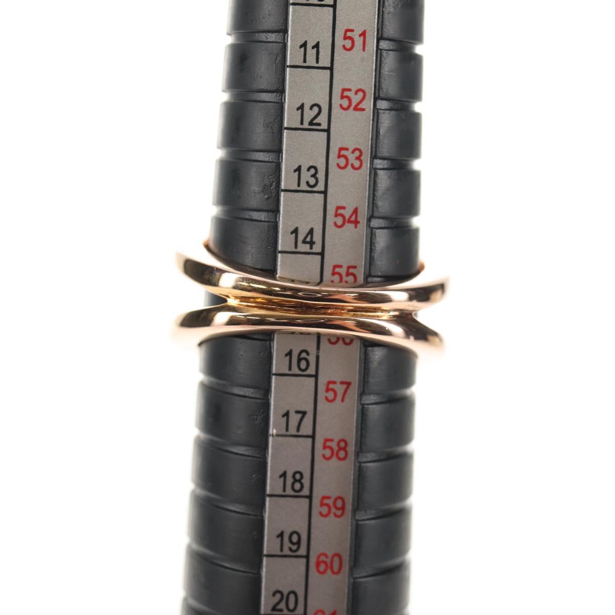 HERMES Corozo Ring metal Gold Auth am9175V