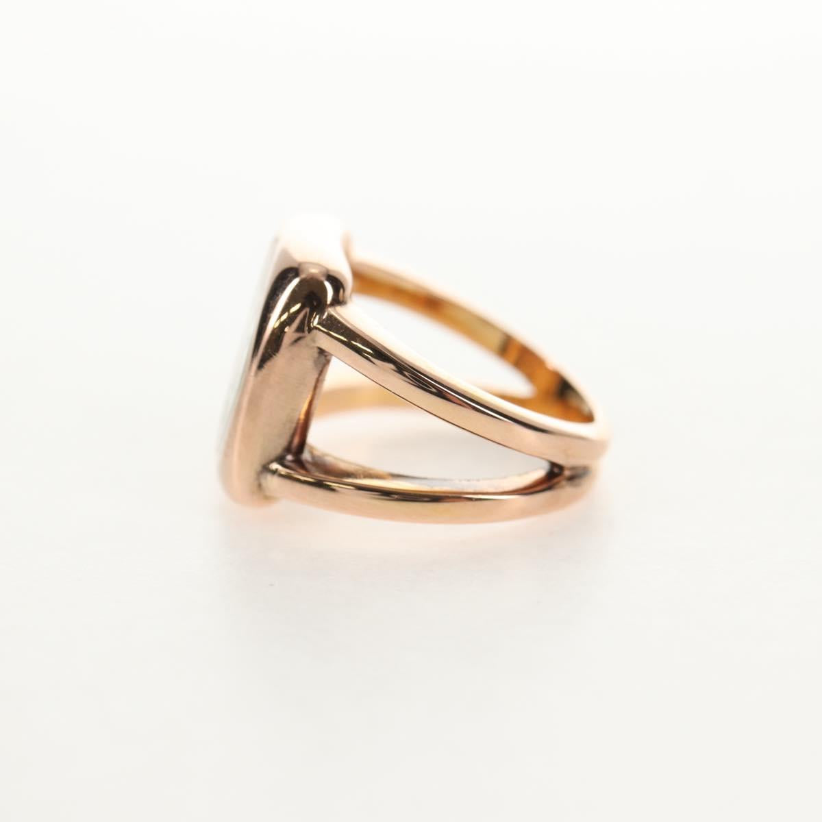 HERMES Corozo Ring metal Gold Auth am9175V