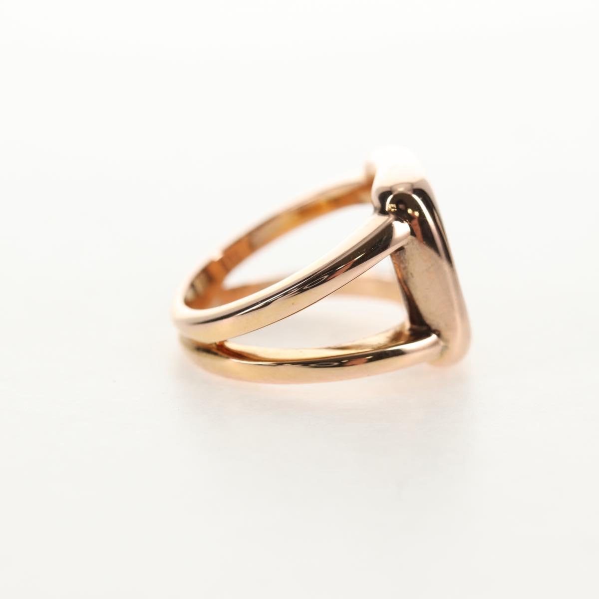 HERMES Corozo Ring metal Gold Auth am9175V