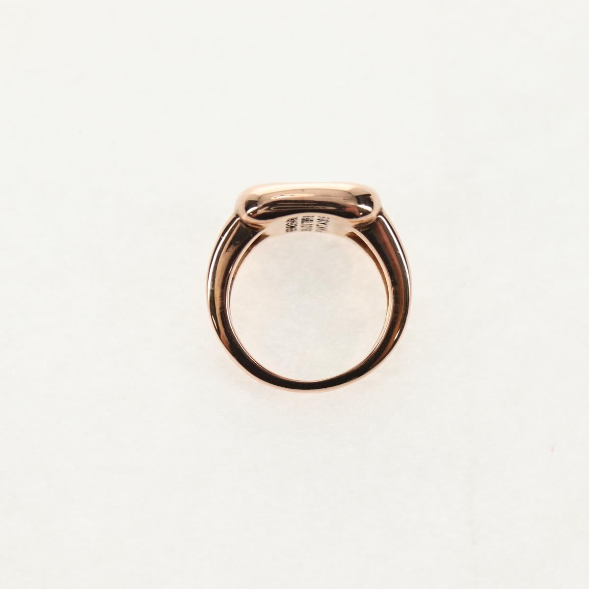 HERMES Corozo Ring metal Gold Auth am9175V
