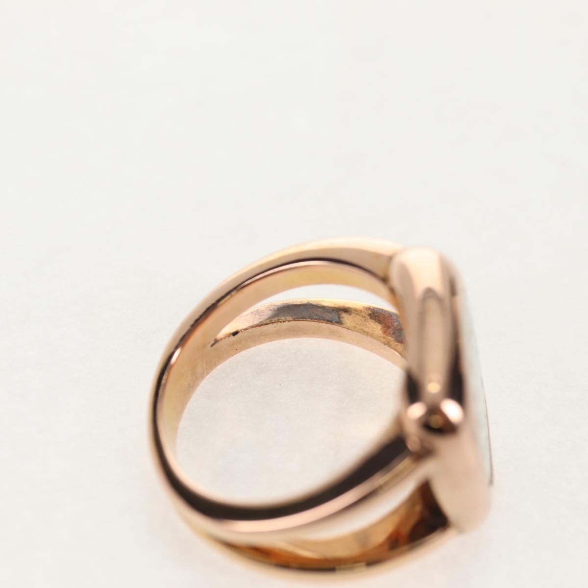 HERMES Corozo Ring metal Gold Auth am9175V