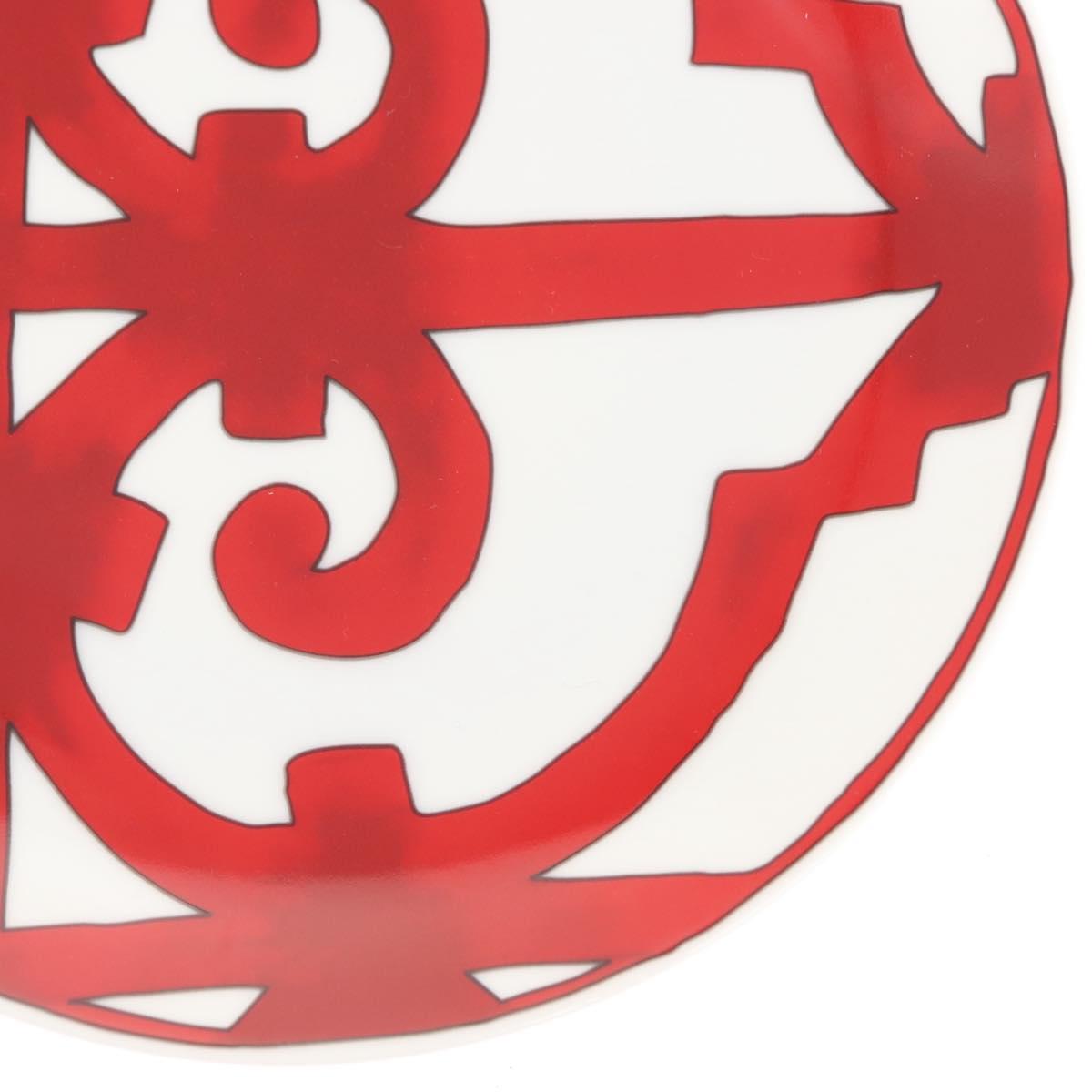 HERMES Guadalquivir Plate Pottery Red Auth am9176