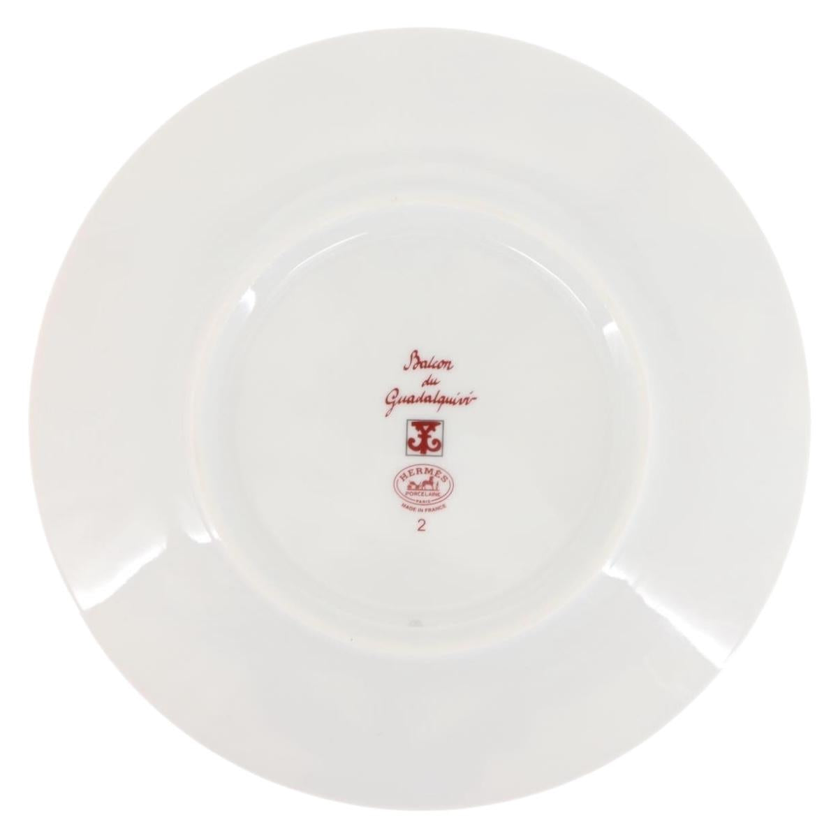 HERMES Guadalquivir Plate Pottery Red Auth am9176