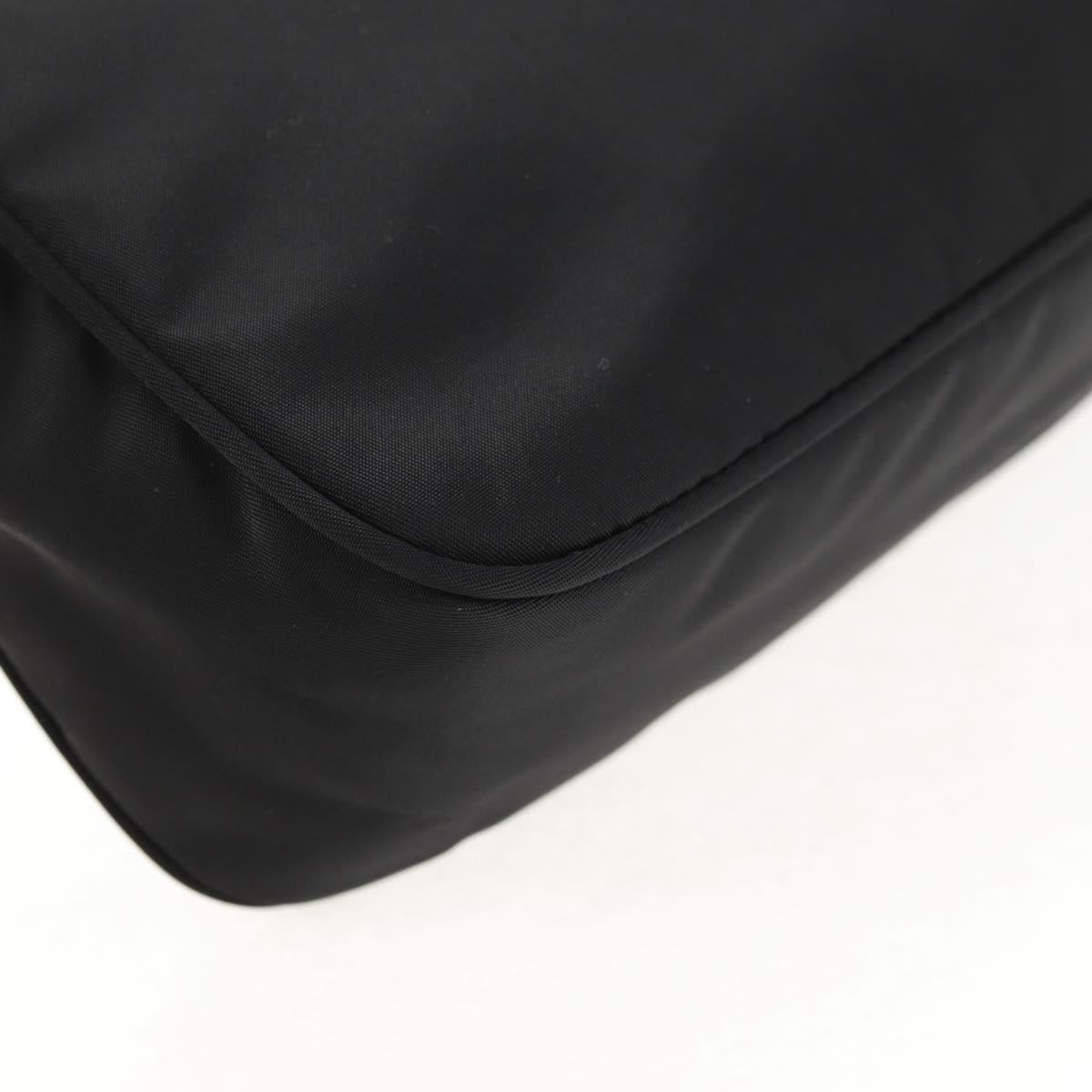 PRADA Hand Bag Nylon Black Silver Auth am9186V