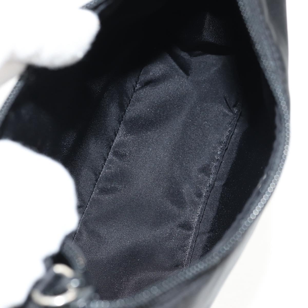 PRADA Hand Bag Nylon Black Silver Auth am9186V
