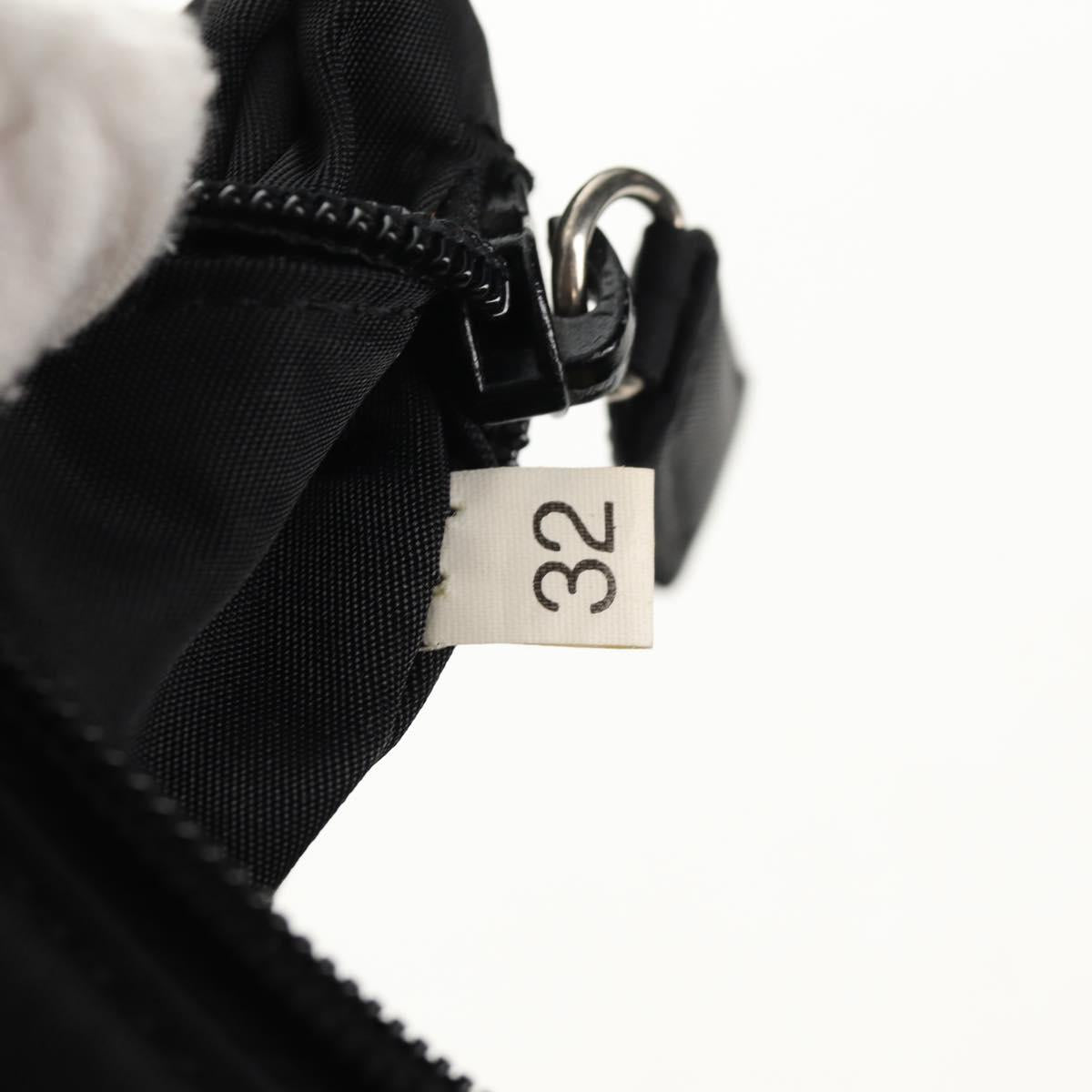 PRADA Hand Bag Nylon Black Silver Auth am9186V