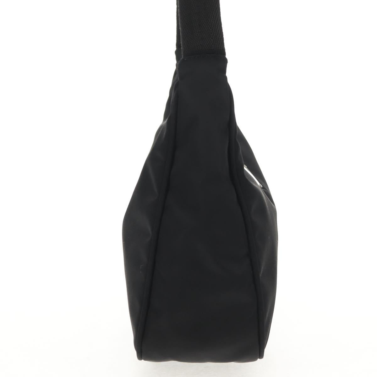 PRADA Hand Bag Nylon Black Silver Auth am9186V