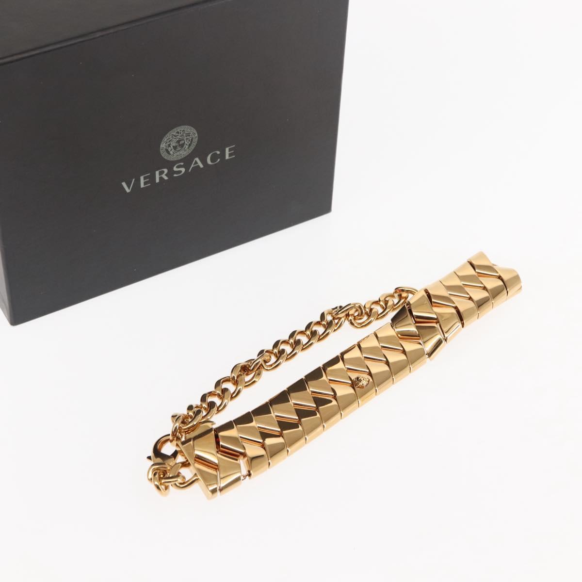 VERSACE Necklace metal Gold Auth am9188