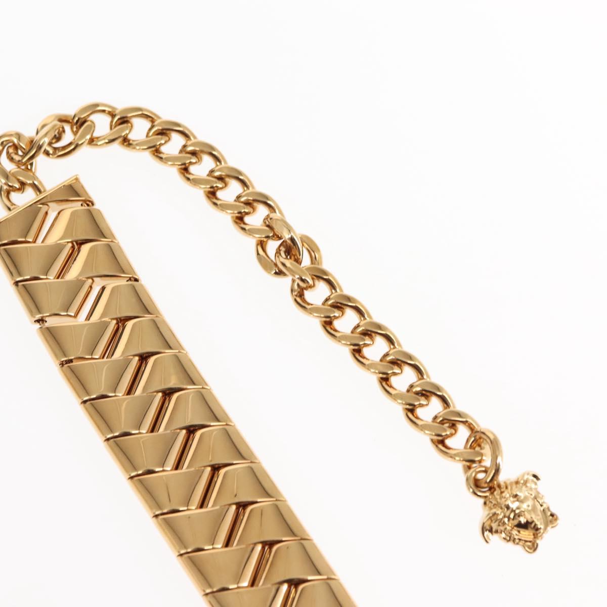 VERSACE Necklace metal Gold Auth am9188