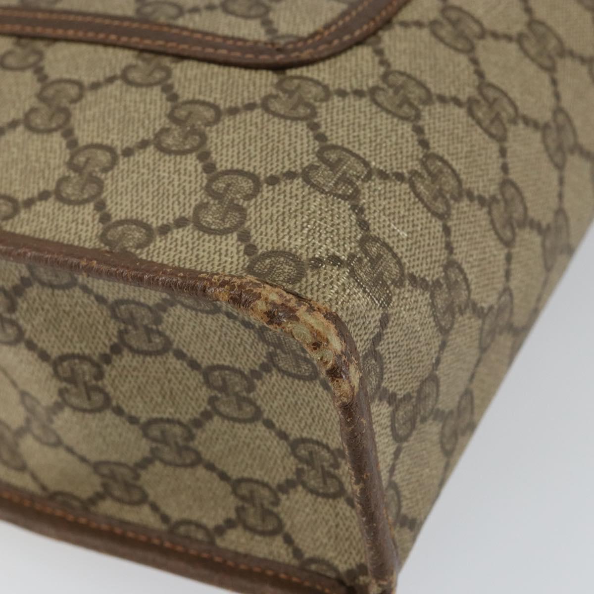 GUCCI GG Supreme Web Sherry Line Tote Bag PVC Beige Red 89 02 997 Auth am9191