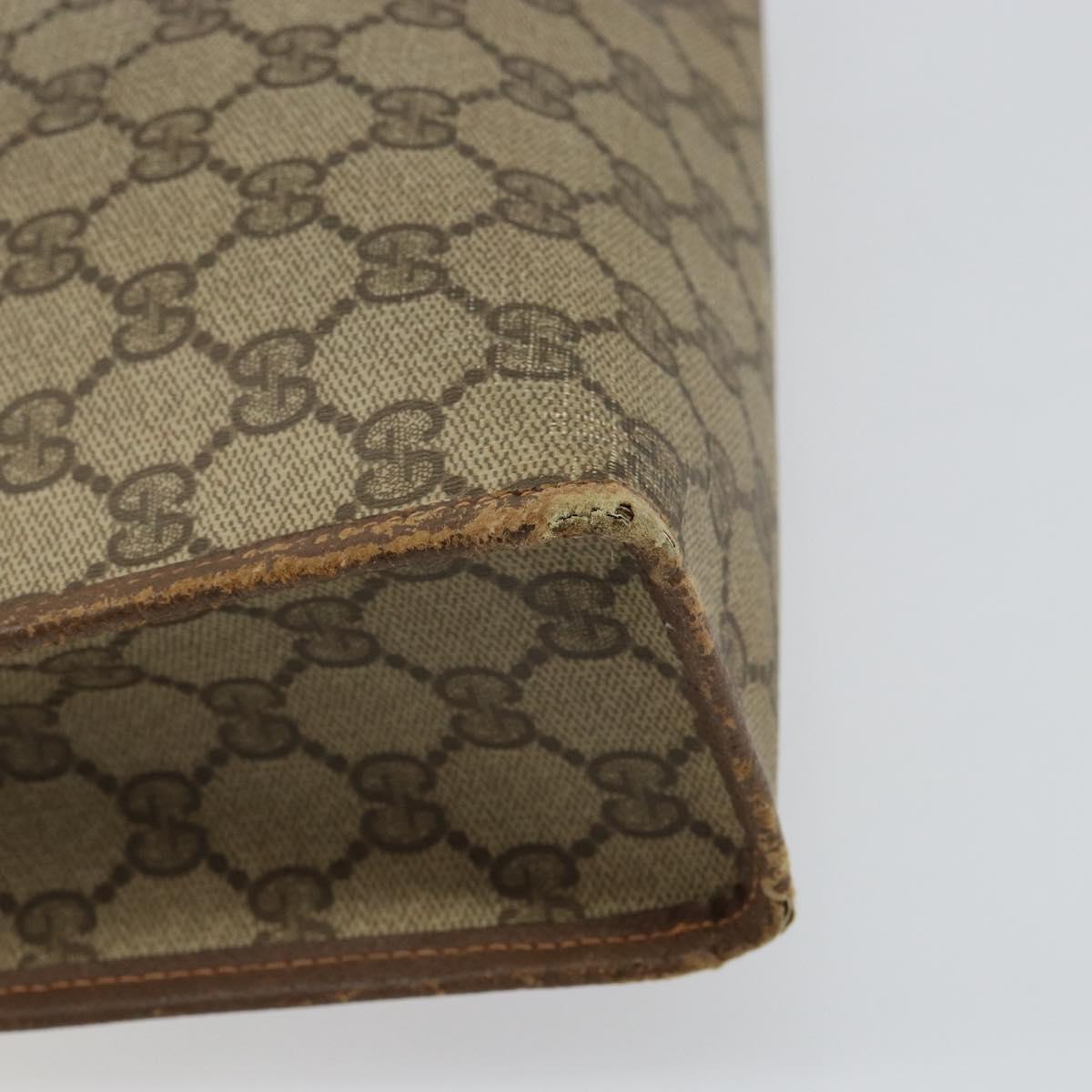 GUCCI GG Supreme Web Sherry Line Tote Bag PVC Beige Red 89 02 997 Auth am9191