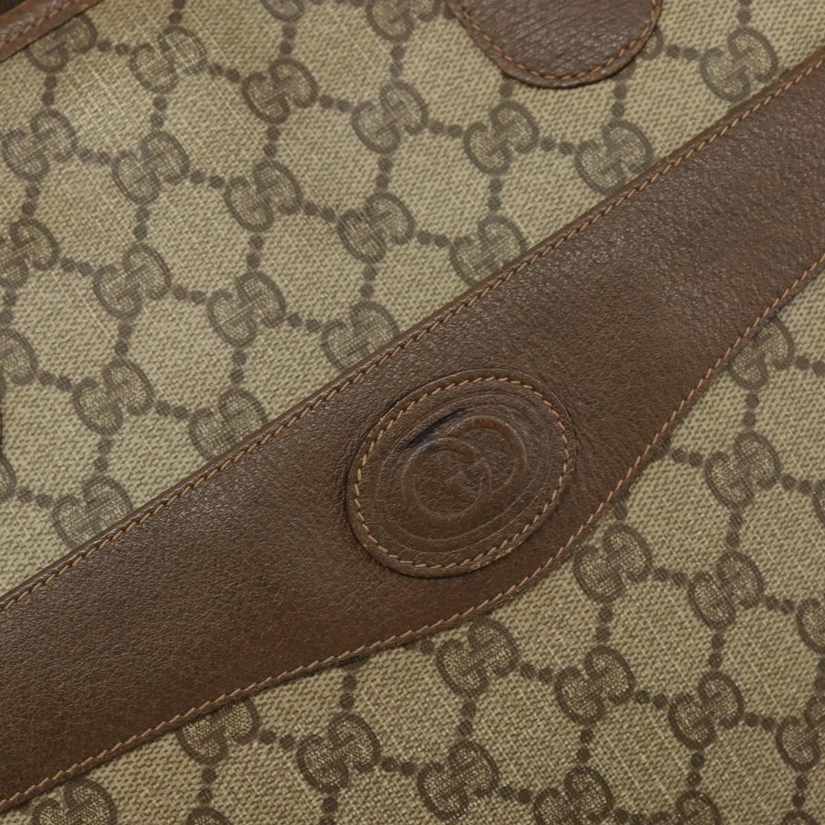 GUCCI GG Supreme Web Sherry Line Tote Bag PVC Beige Red 89 02 997 Auth am9191