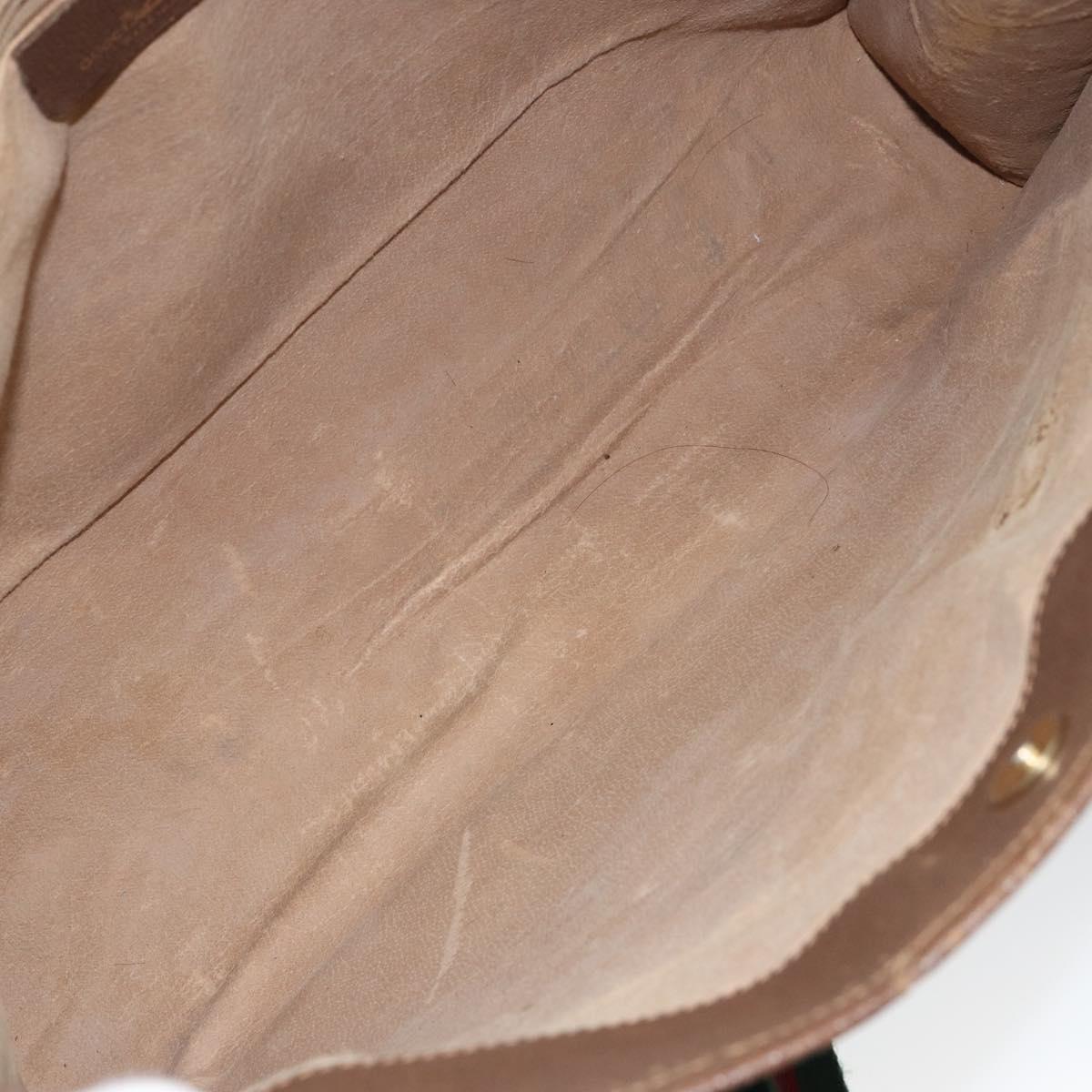 GUCCI GG Supreme Web Sherry Line Tote Bag PVC Beige Red 89 02 997 Auth am9191