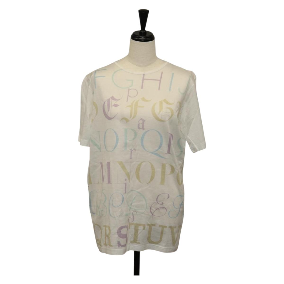 HERMES Margiela Period Short Sleeved T Shirt Cotton White Auth am9197V