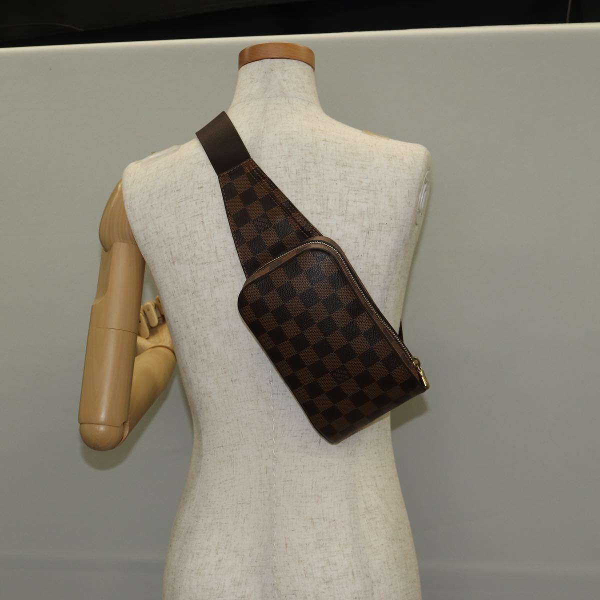LOUIS VUITTON Damier Ebene Geronimos Shoulder Bag N51994 LV Auth am9198V