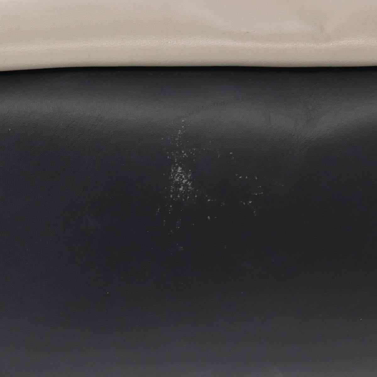 Chloe Bailey Hand Bag Leather 2way Black Beige gold Auth am9201