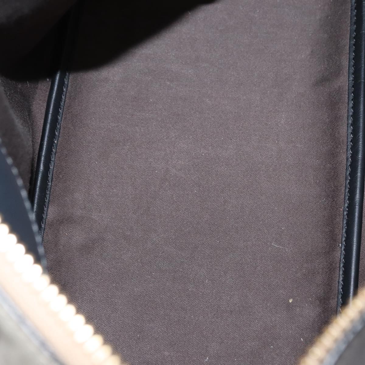 Chloe Bailey Hand Bag Leather 2way Black Beige gold Auth am9201