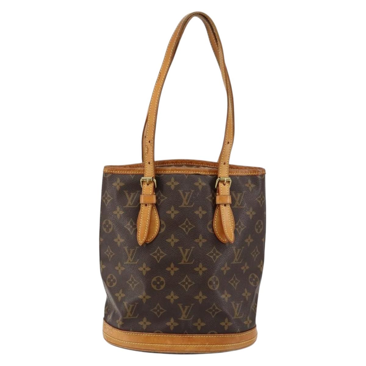 LOUIS VUITTON Monogram Bucket PM Shoulder Bag M42238 LV Auth am9204