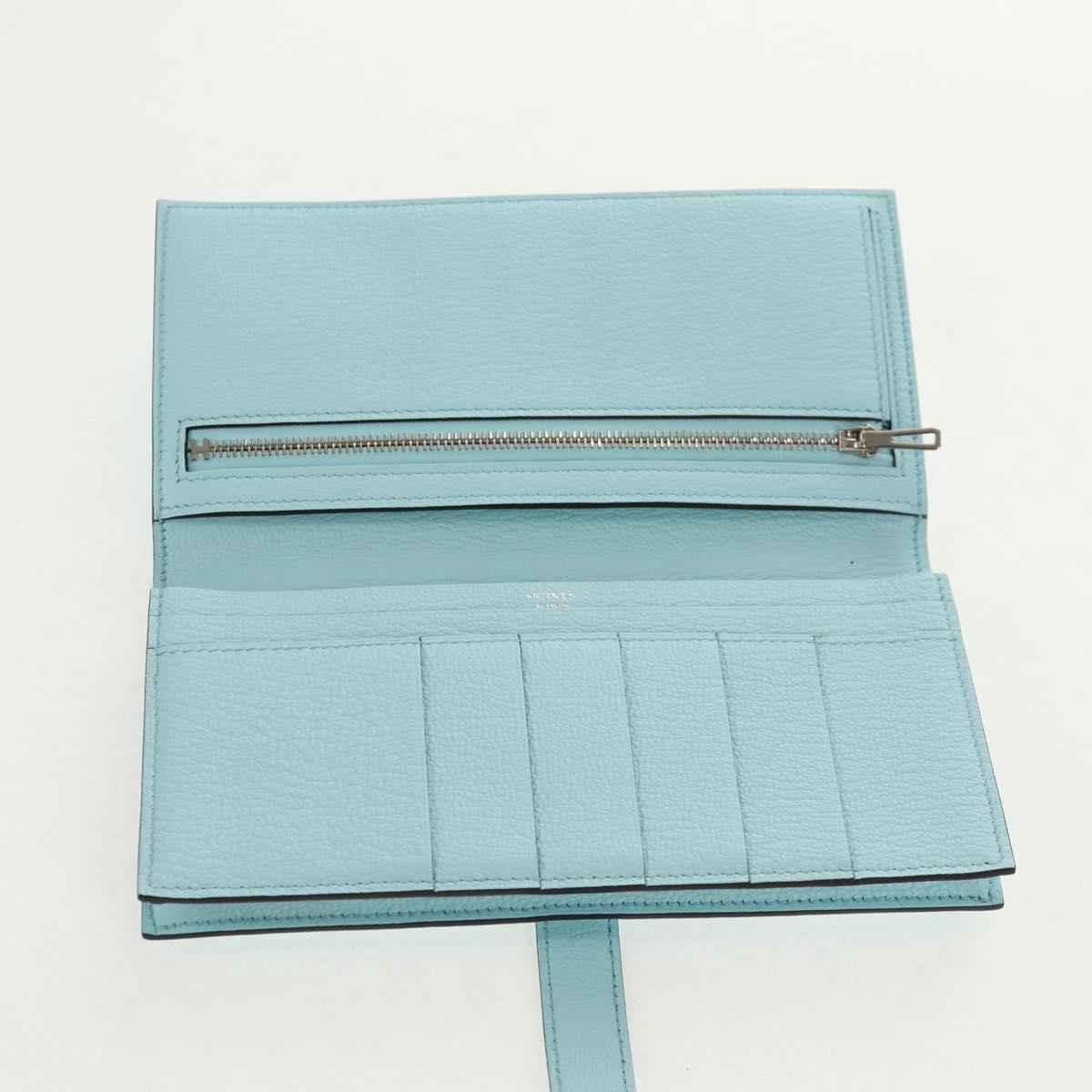 HERMES Bane Souffle Wallet Shave Light Blue Auth am9208SM