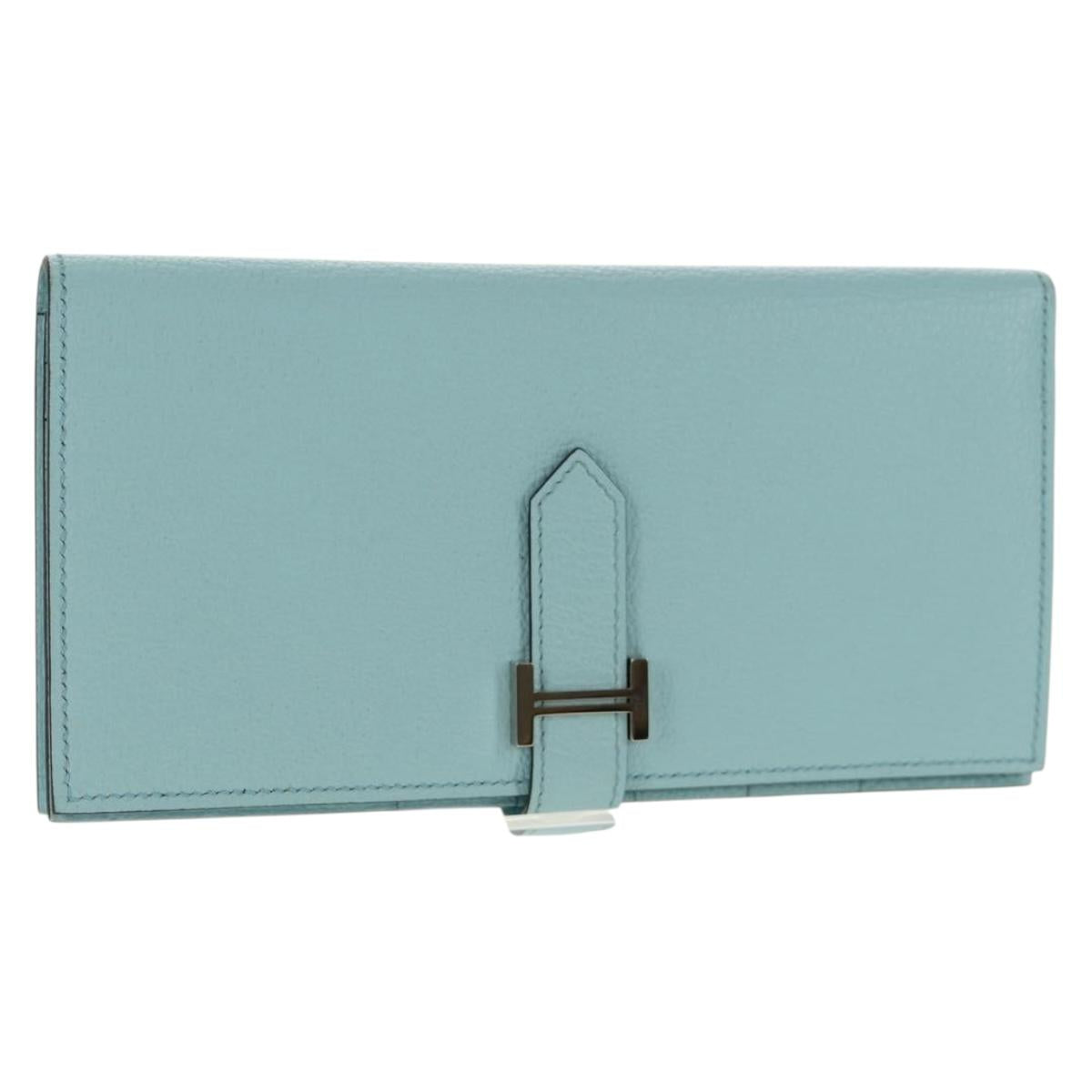 HERMES Bane Souffle Wallet Shave Light Blue Auth am9208SM