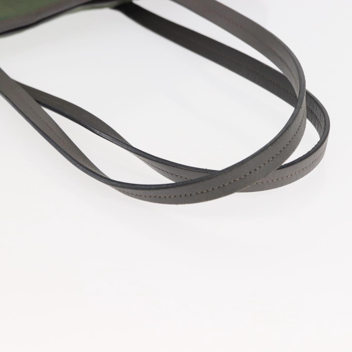 PRADA Tote Bag Nylon Khaki Gold Auth am9209