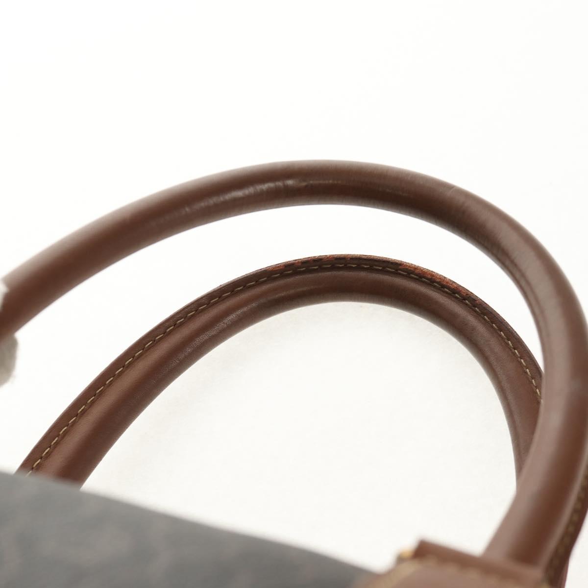 Christian Dior Honeycomb Canvas Boston Bag PVC Black Gold Auth am9211