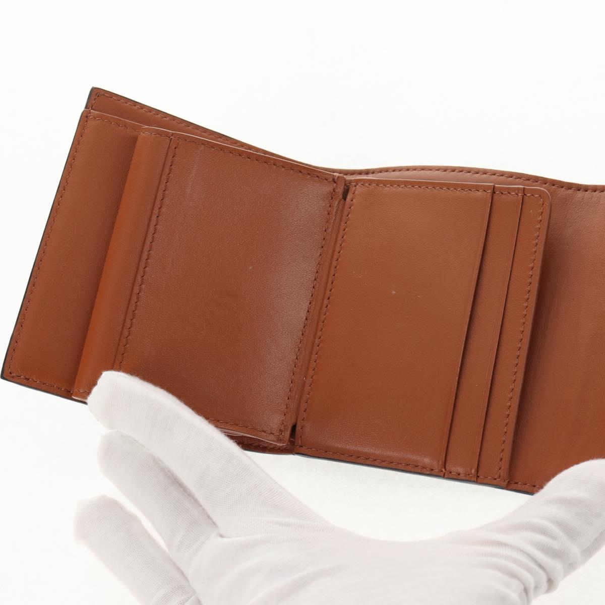 CELINE Triomphe Compact Wallet PVC Black Auth am9212M